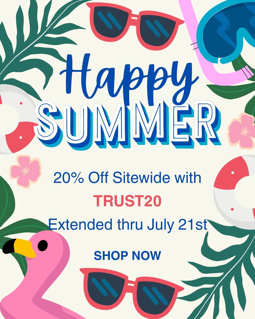 20% off sitewide with TRUST20 thru July 6th
